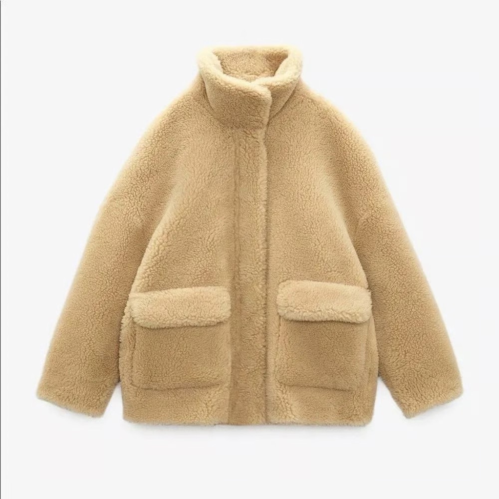 Zara Teddy Jacket Size S